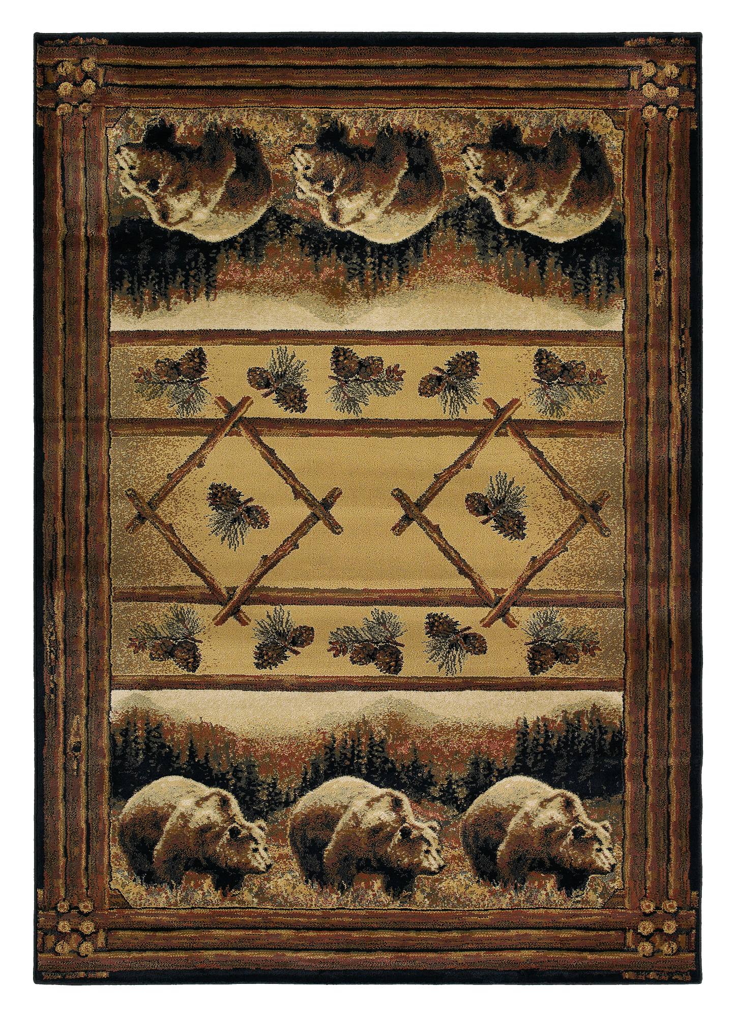 LodgeThemed Area Rugs Grizzly Pines Cabela's